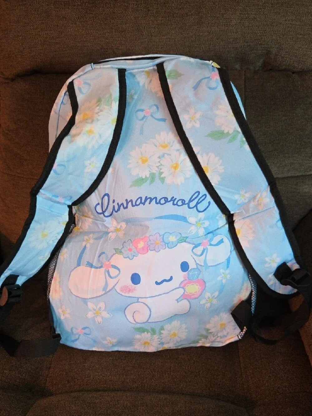 Kids Light Blue Floral Backpack
